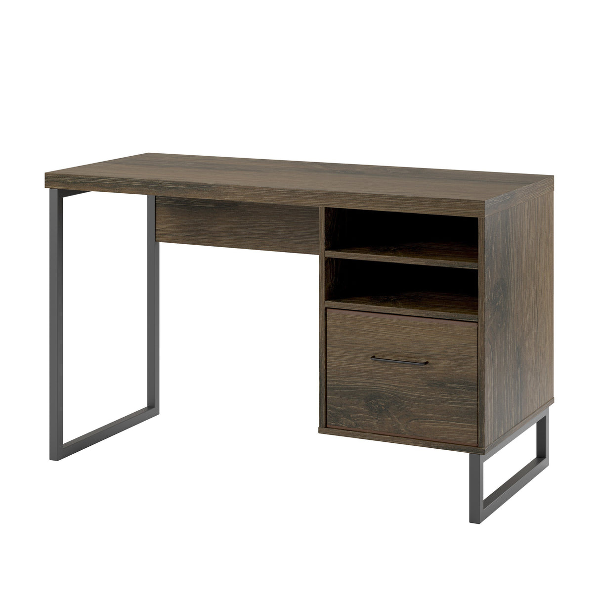Dorel Home Candon Range Desk in Medium Brown