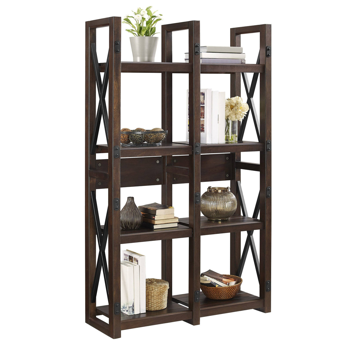 Dorel Home Wildwood Range Bookshelf in Espresso
