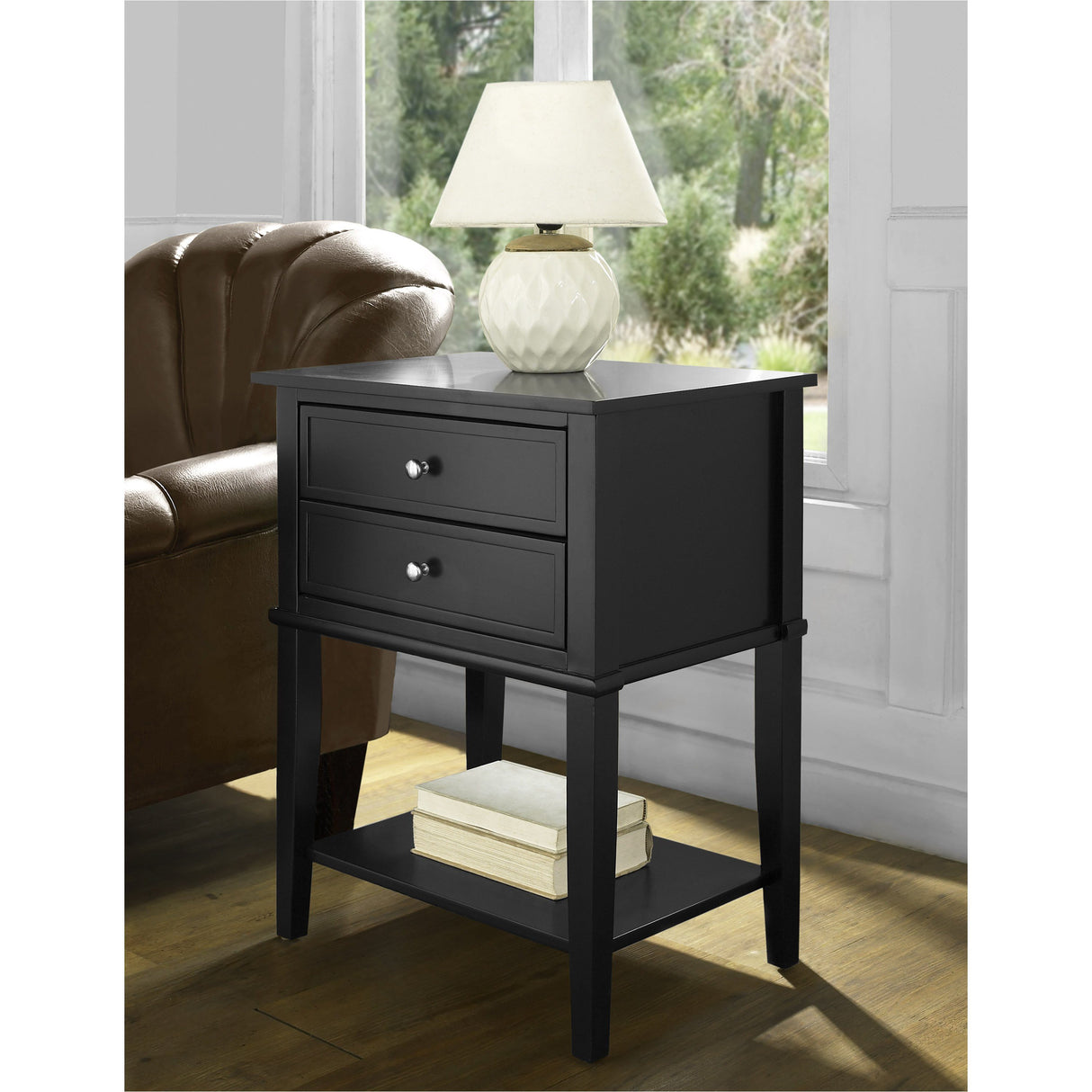 Dorel Home Franklin Range Accent Table in Black