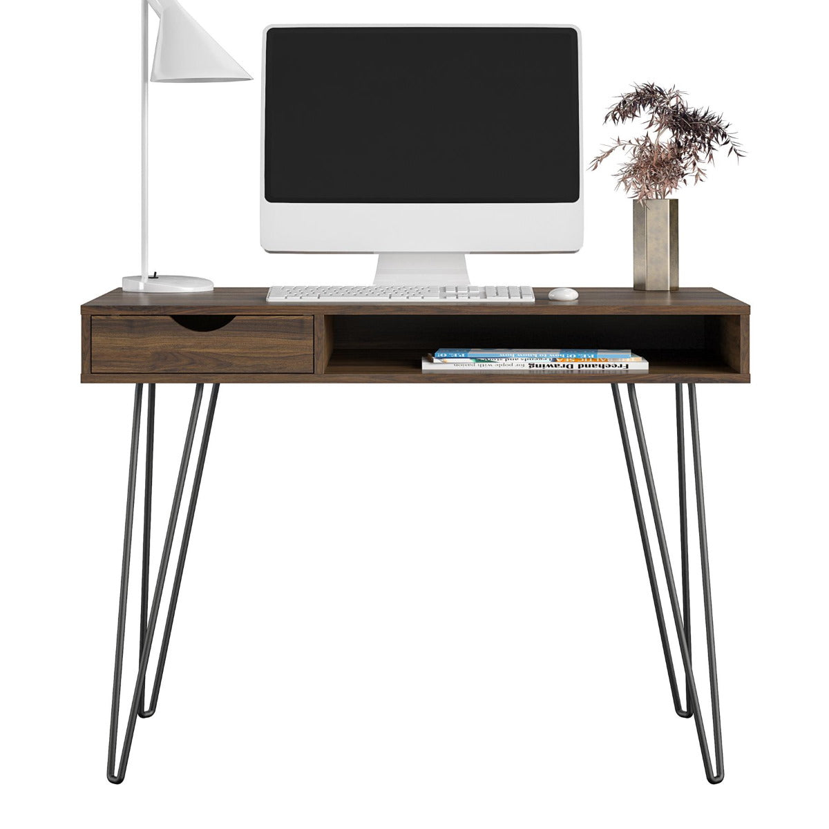 Novogratz Concord Walnut Home Office Desk (2421222COMNUK)