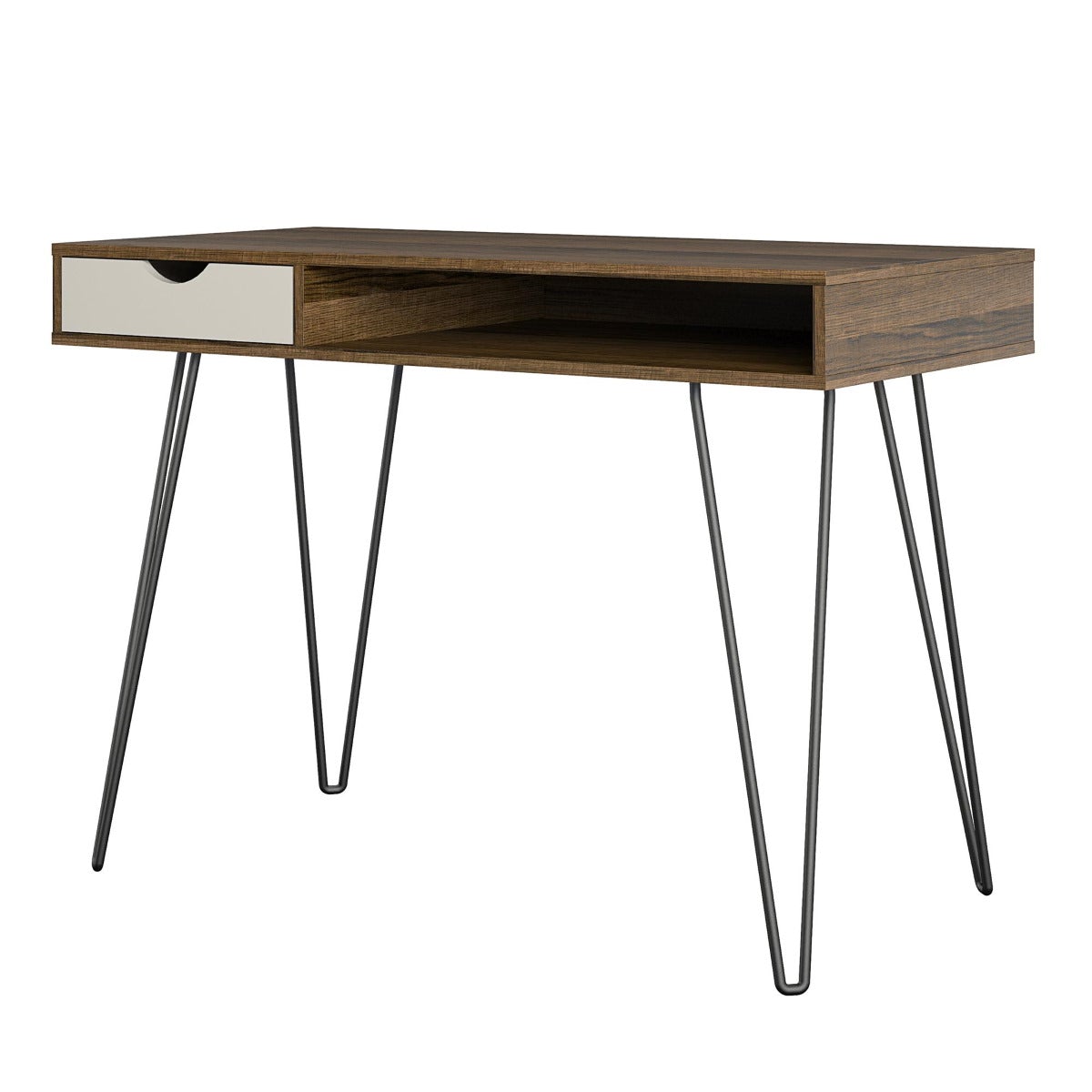Novogratz Concord Brown Oak Home Office Desk (2421322COMNUK)