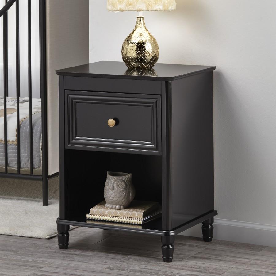 Dorel Home Piper Kids Bedside Table in Black