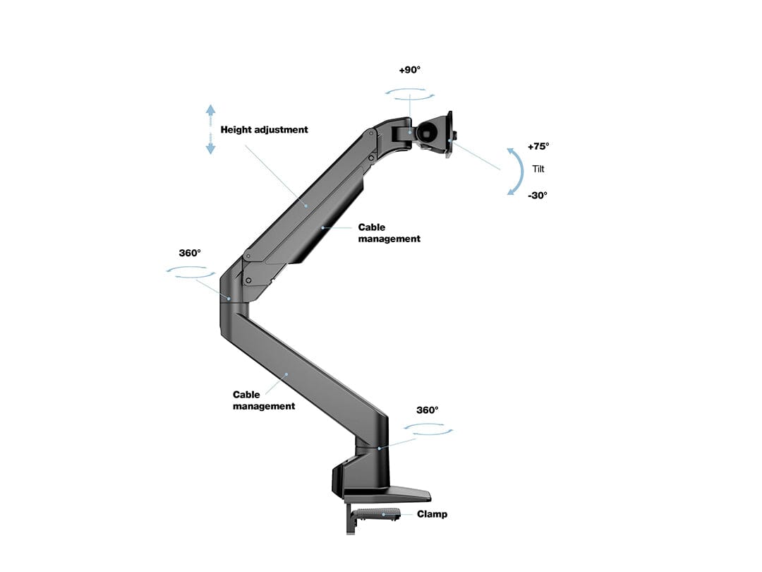 Multibrackets Gas Lift Desk Mount Monitor Arm for Samsung Odyssey G7
