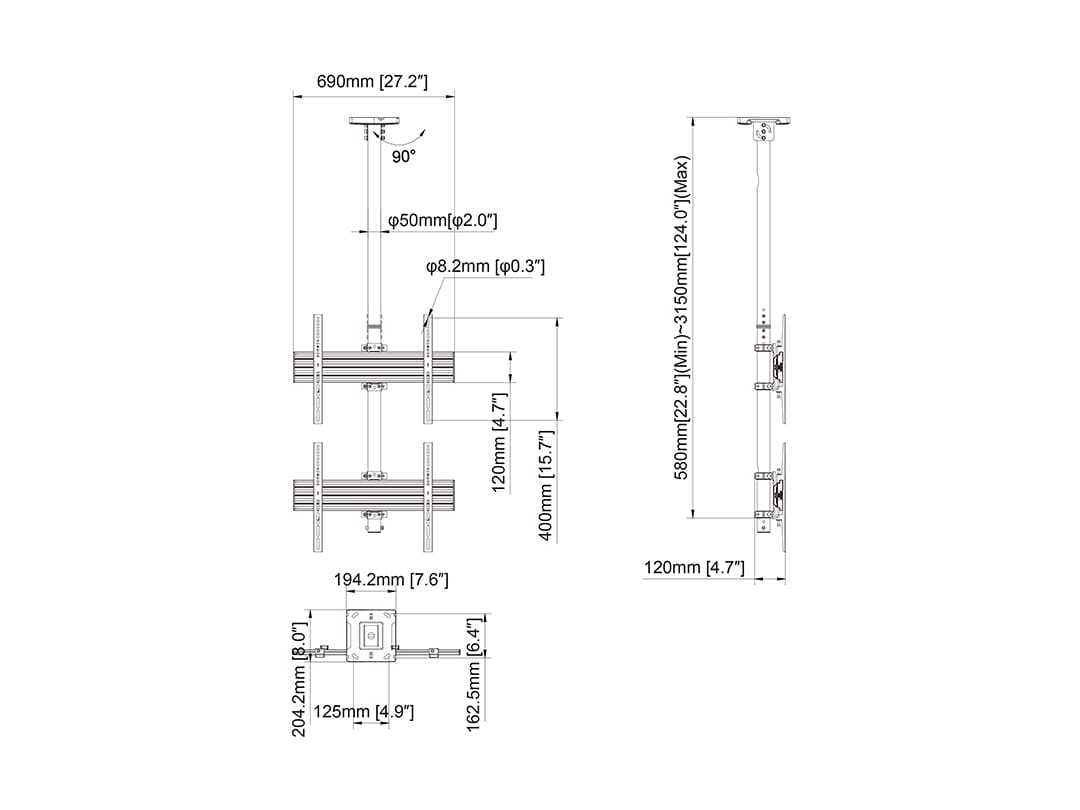 Multibrackets M Ceiling Mount Pro MBC2U