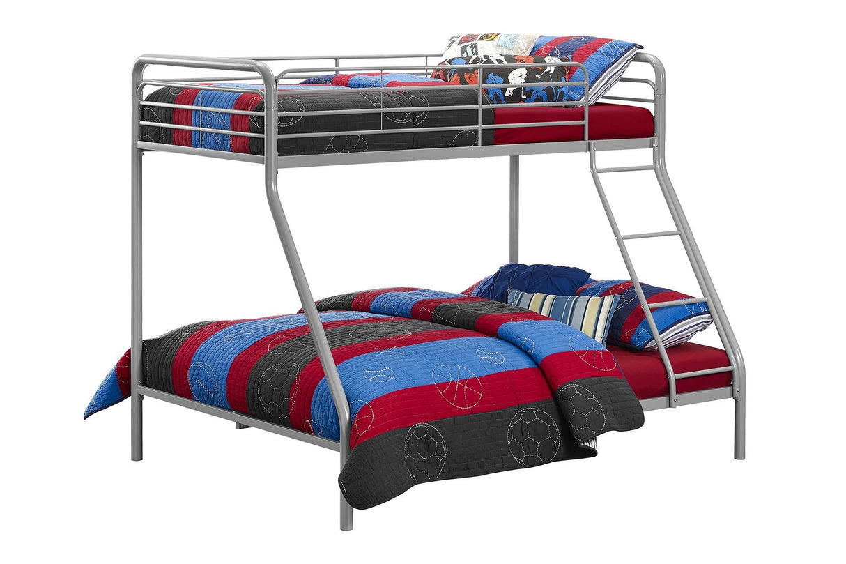 Dorel Home Single over Double Bunk Bed in Grey