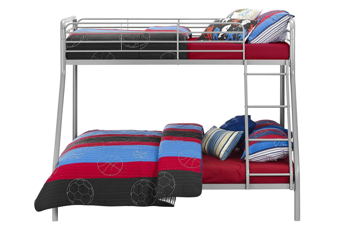 Dorel Home Single over Double Bunk Bed in Grey