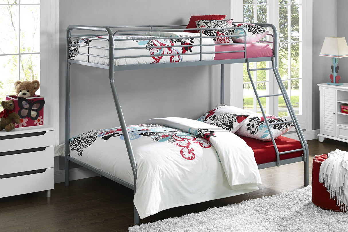 Dorel Home Single over Double Bunk Bed in Grey