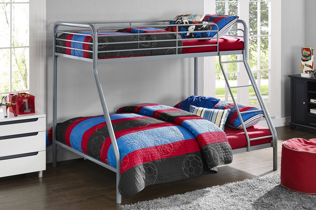 Dorel Home Single over Double Bunk Bed in Grey