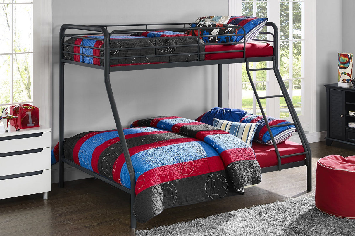 Dorel Home Single over Double Bunk Bed in Black