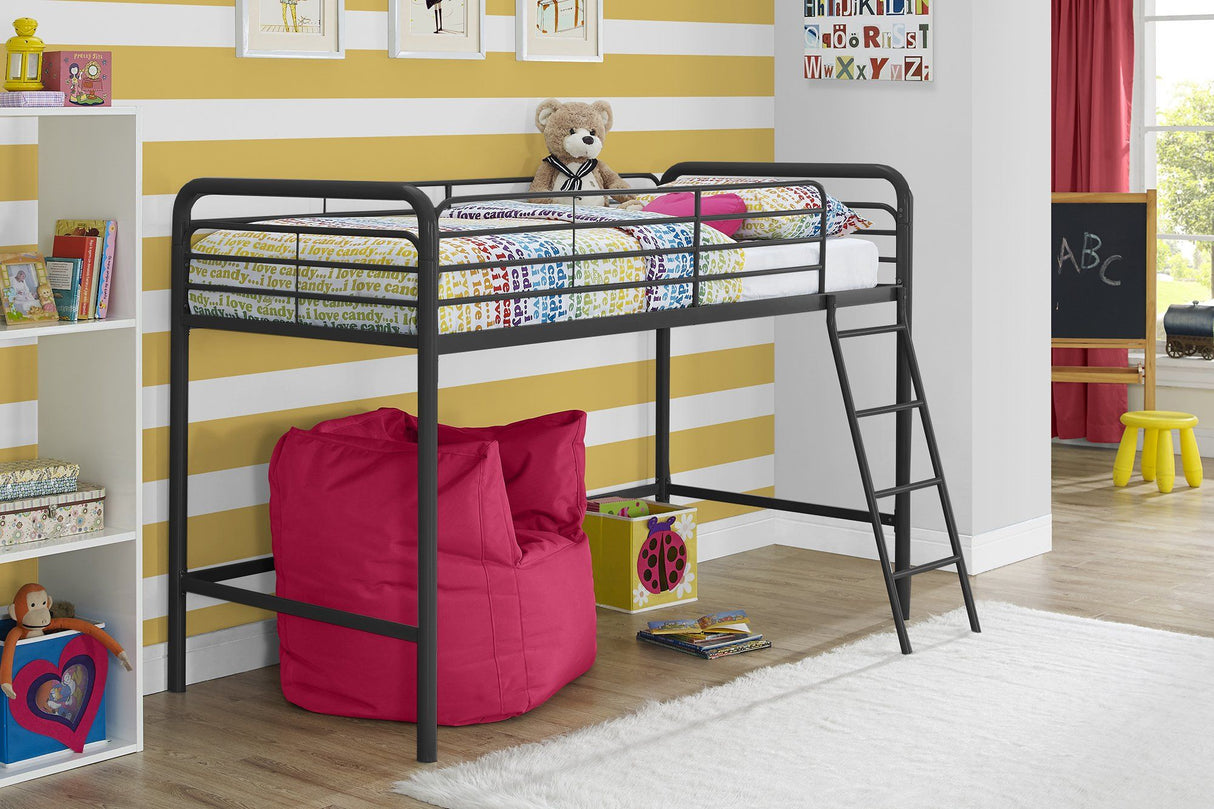 Dorel Home Single Midsleeper Bunk Bed in Black