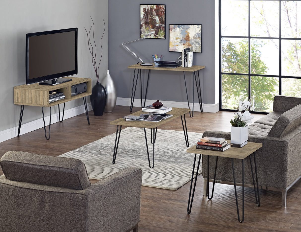 Dorel Home Owen Range Retro Desk in Rustic Oak