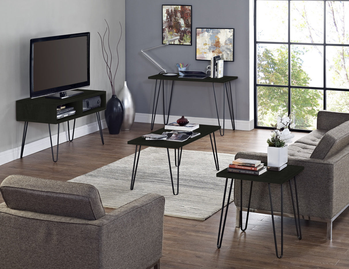 Dorel Home Owen Range Retro Coffee Table in Black Oak