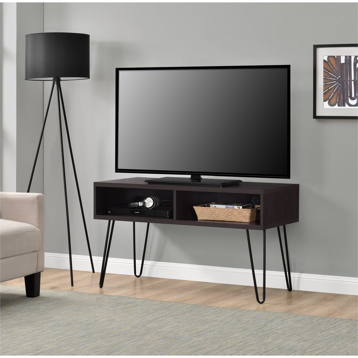 Dorel Home Owen Range Retro TV Stand in Espresso