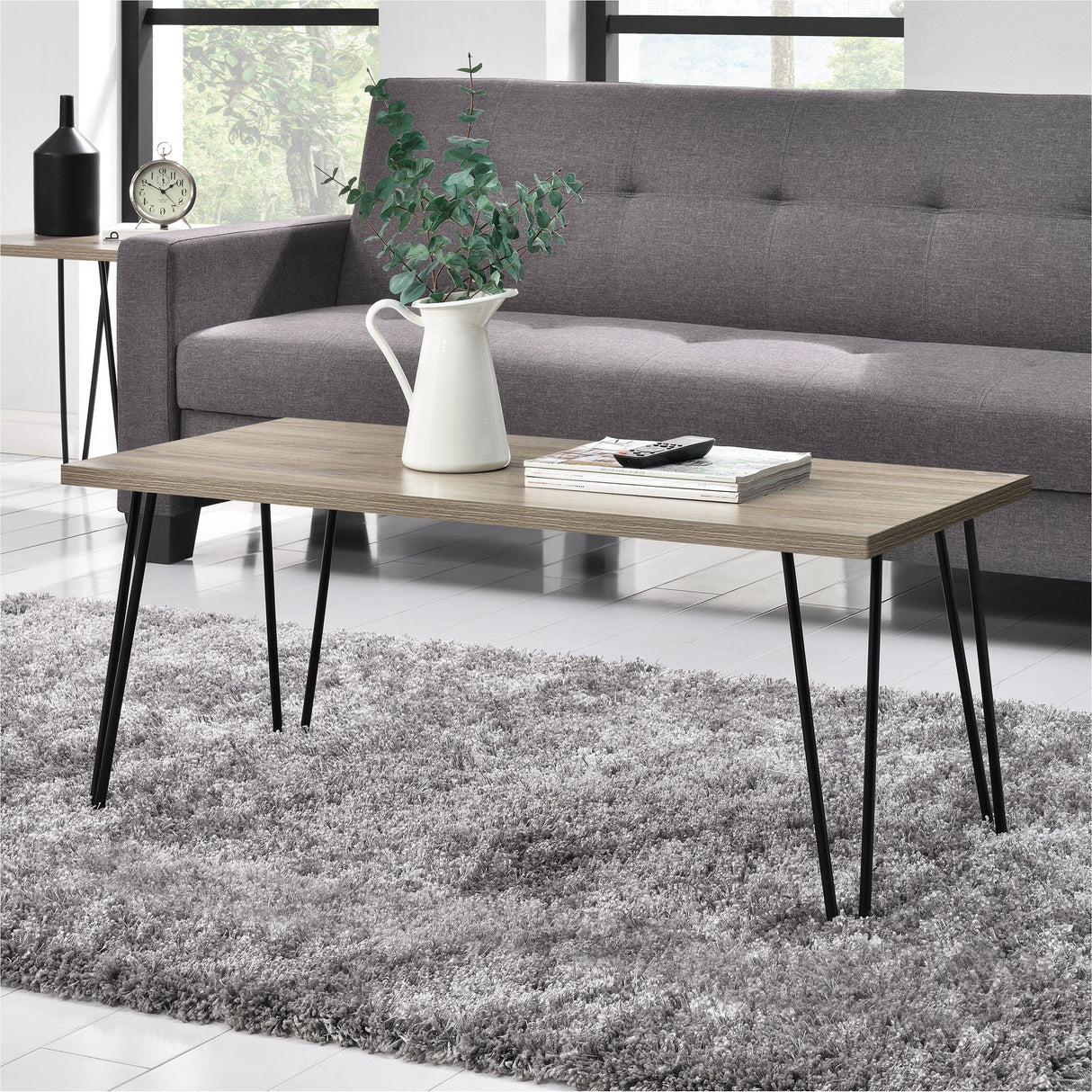 Dorel Home Owen Range Retro Coffee Table in Rustic Oak