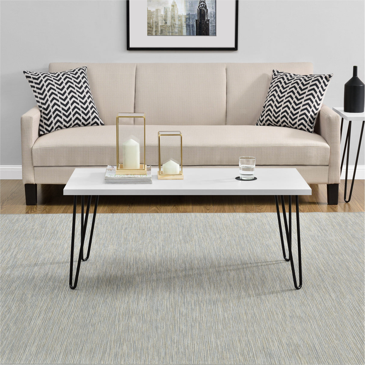 Dorel Home Owen Range Retro Coffee Table in White