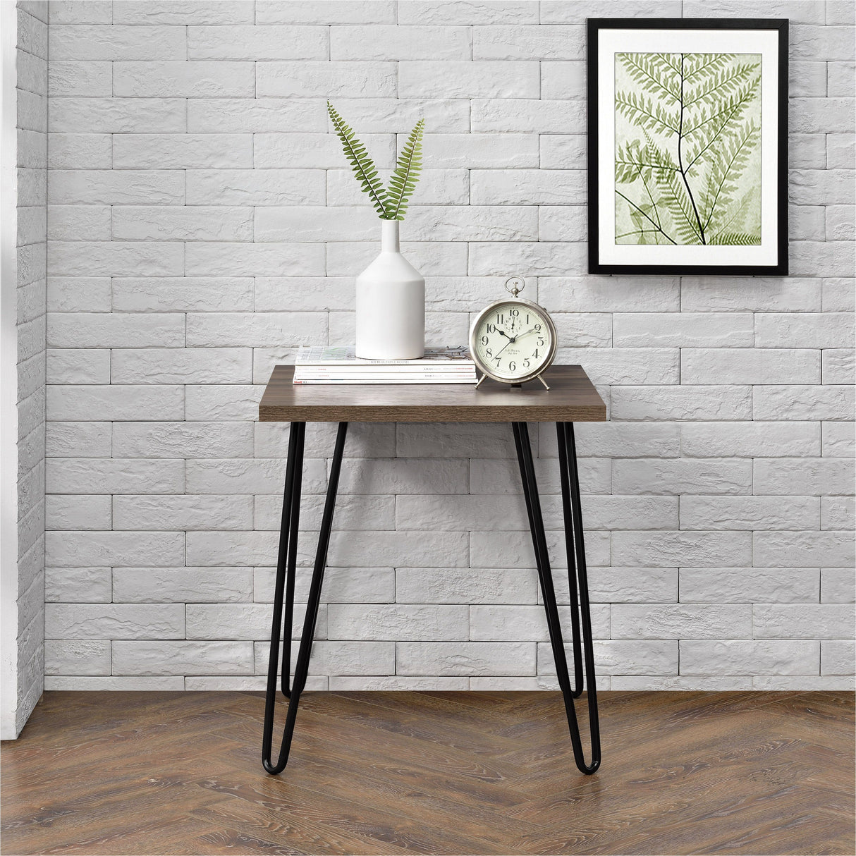 Dorel Home Owen Range Retro End Table in Walnut