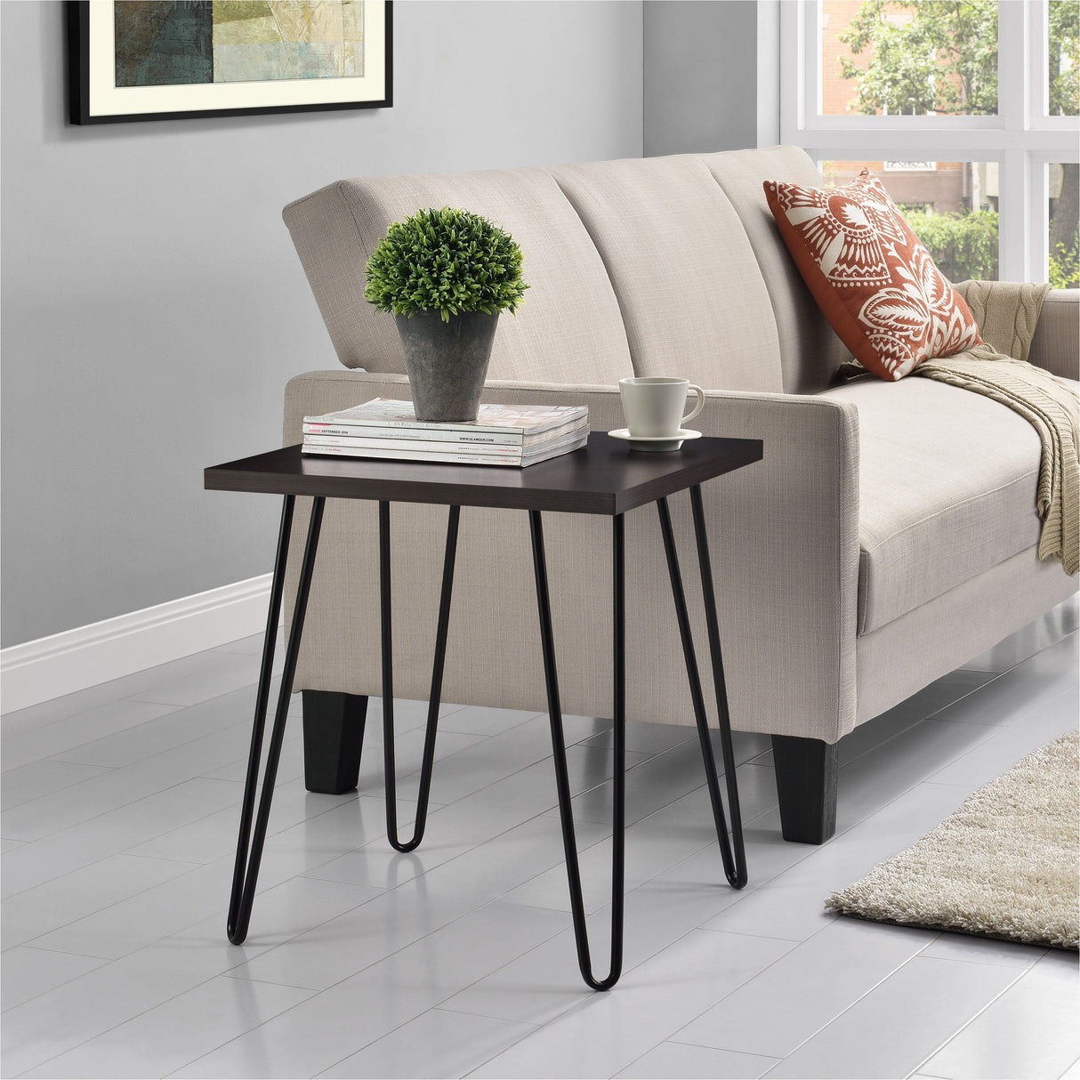 Dorel Home Owen Range Retro End Table in Espresso