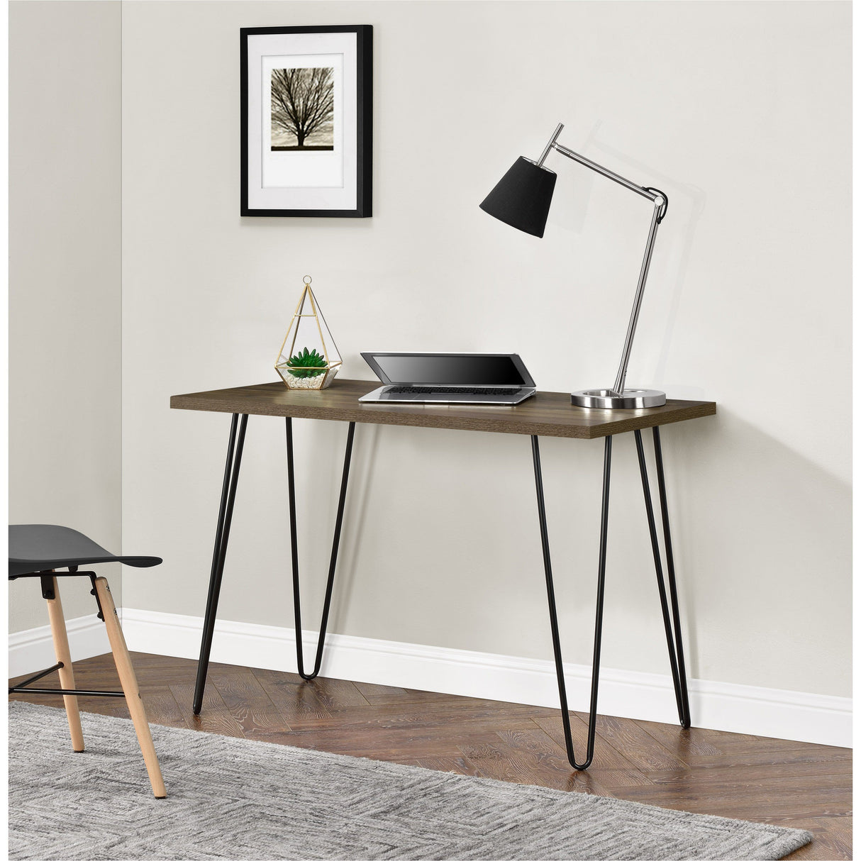 Dorel Home Owen Range Retro Desk in Walnut