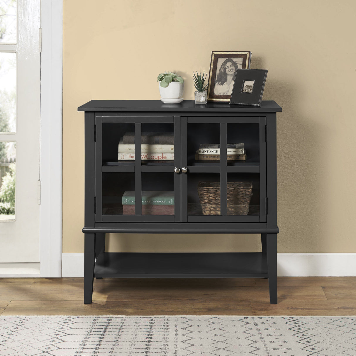 Dorel Home Franklin Range Storage Cabinet in Black