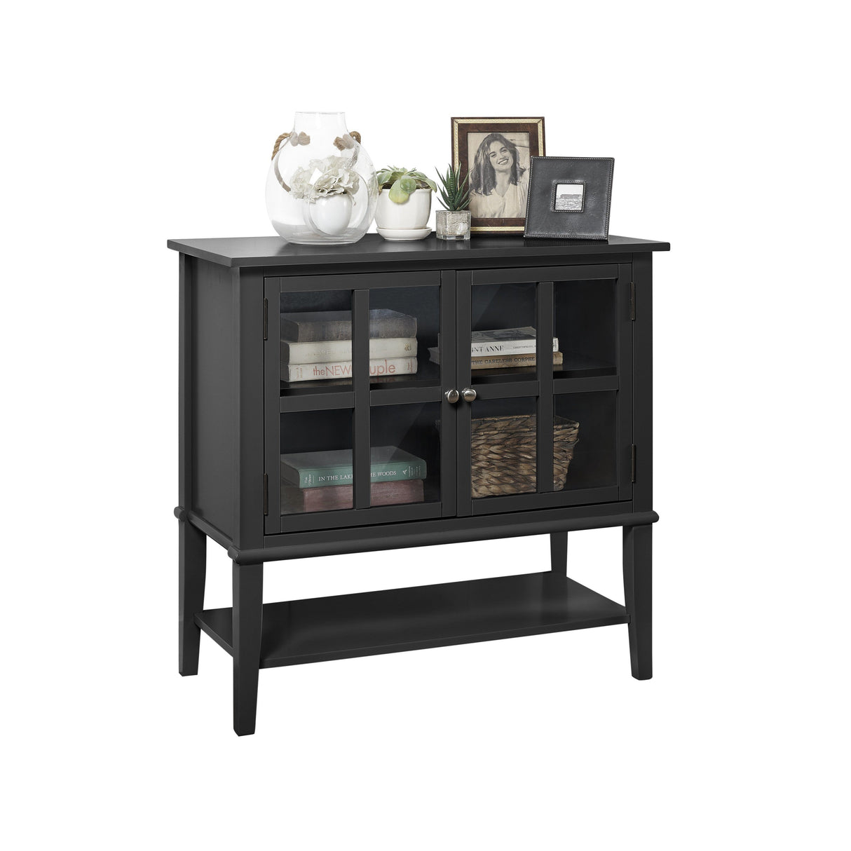 Dorel Home Franklin Range Storage Cabinet in Black