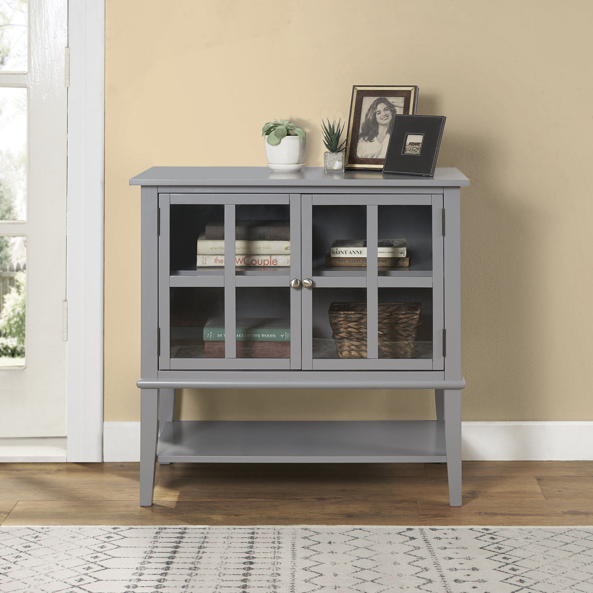 Dorel Home Franklin Range Storage Cabinet in Grey