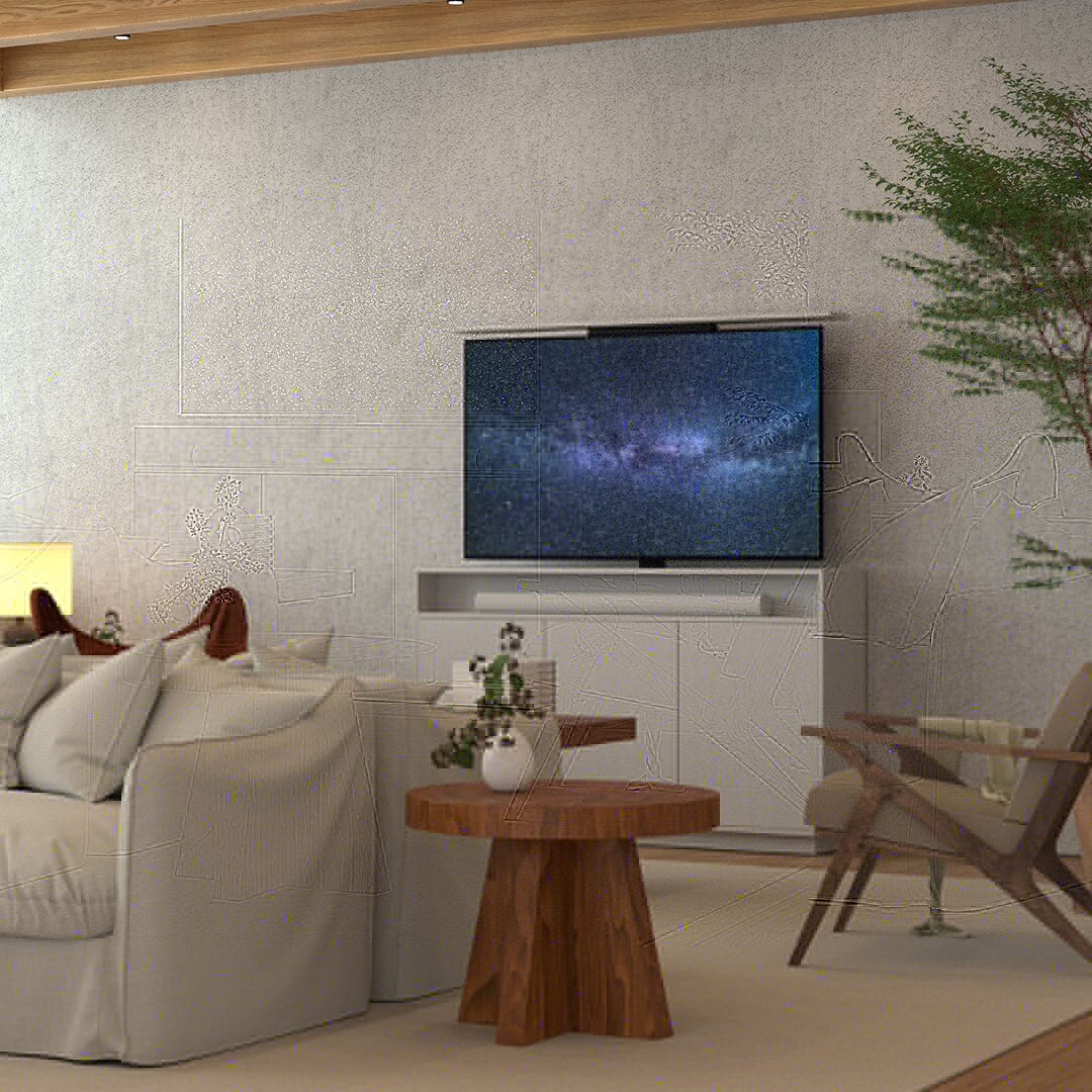 Multibrackets White TV Lift Cabinet for screens up to 65"