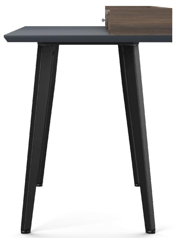 Alphason Memphis Charcoal Grey and Walnut Writing Desk (AW3615GRY)