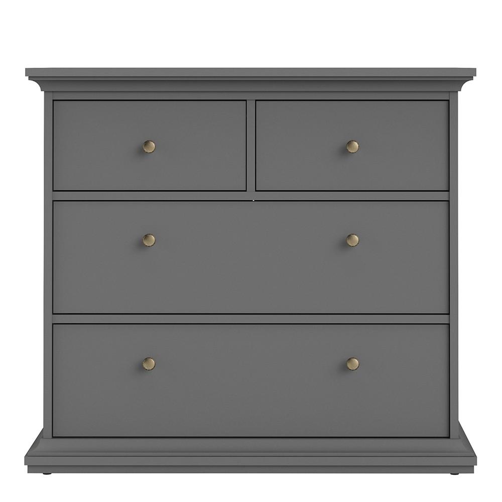 Furniture To Go Paris 4-Drawer Chest in Matt Grey (70176716IGIG)