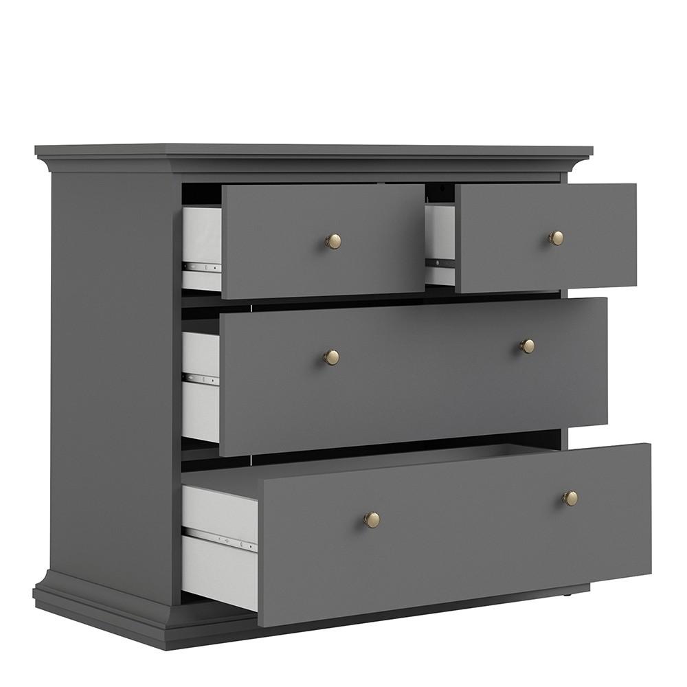 Furniture To Go Paris 4-Drawer Chest in Matt Grey (70176716IGIG)