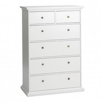 Furniture To Go Paris 6-Drawer Chest in White (701767184949)
