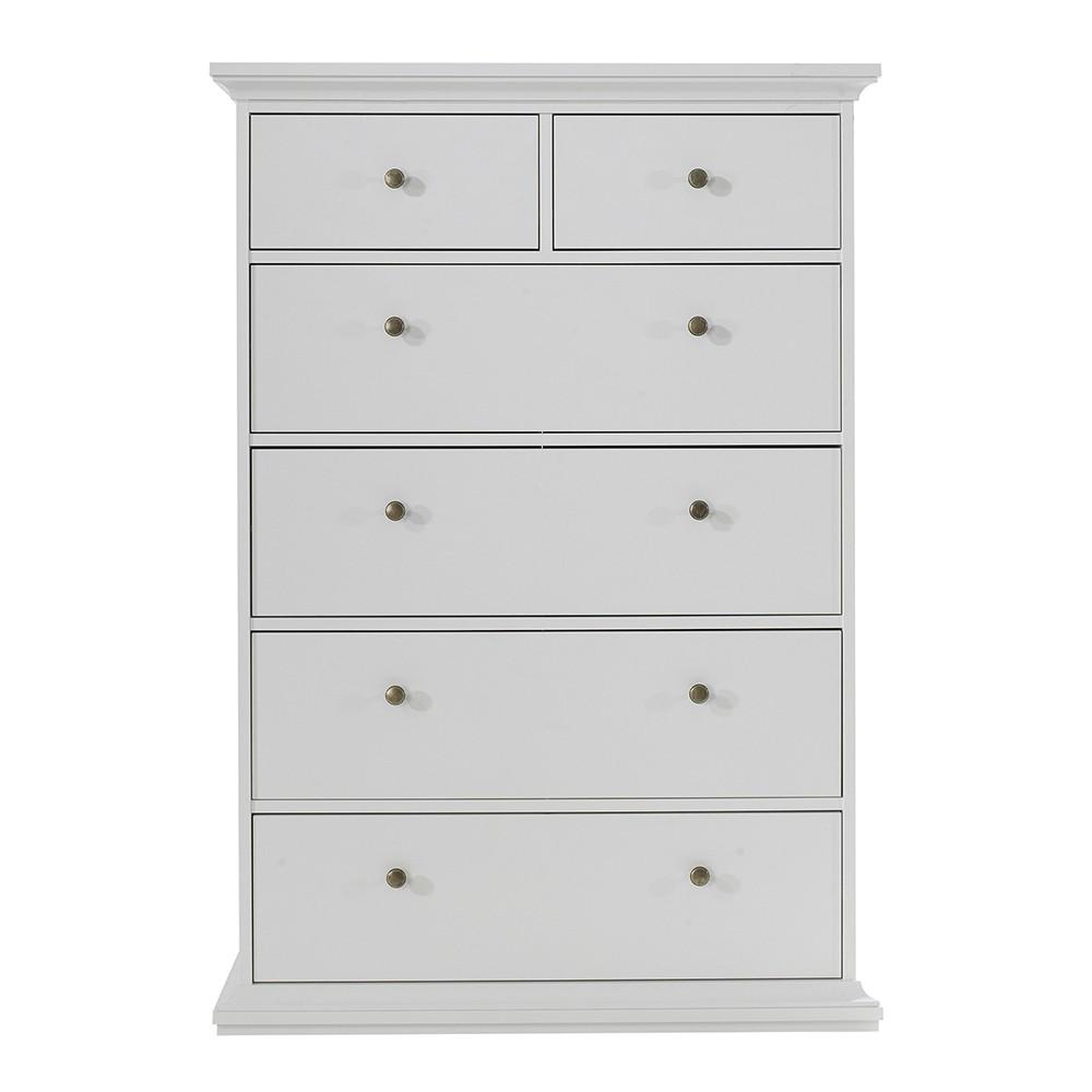 Furniture To Go Paris 6-Drawer Chest in White (701767184949)