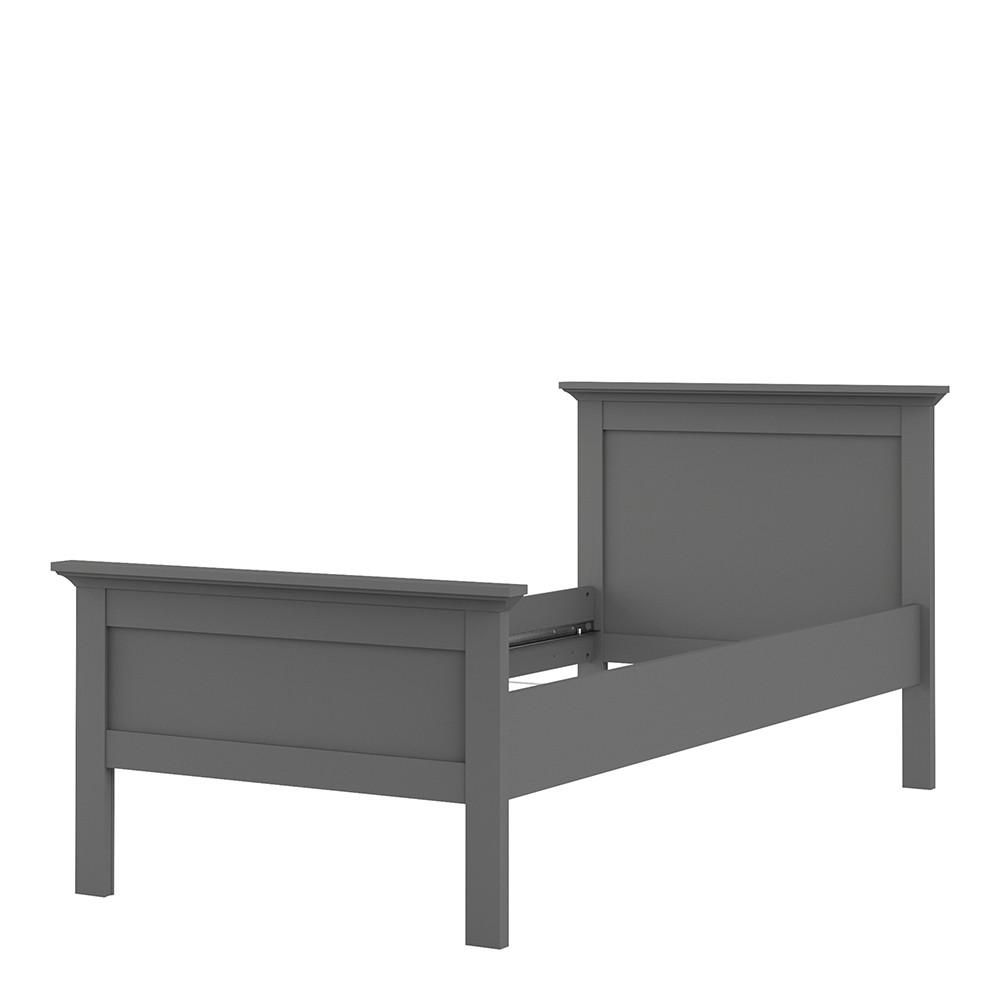 Furniture To Go Paris Single Bed in Matt Grey (70177801IG)