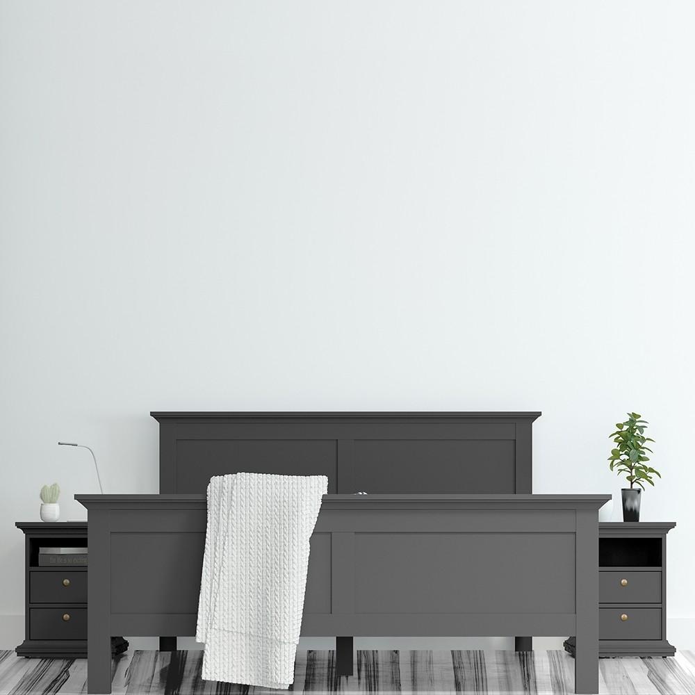 Furniture To Go Paris Double Bed in Matt Grey (70177802IG)