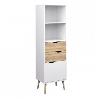 Furniture To Go Oslo Bookcase in White and Oak (7047538249AK)
