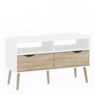 Furniture To Go Oslo TV Stand in White and Oak (7047538349AK)