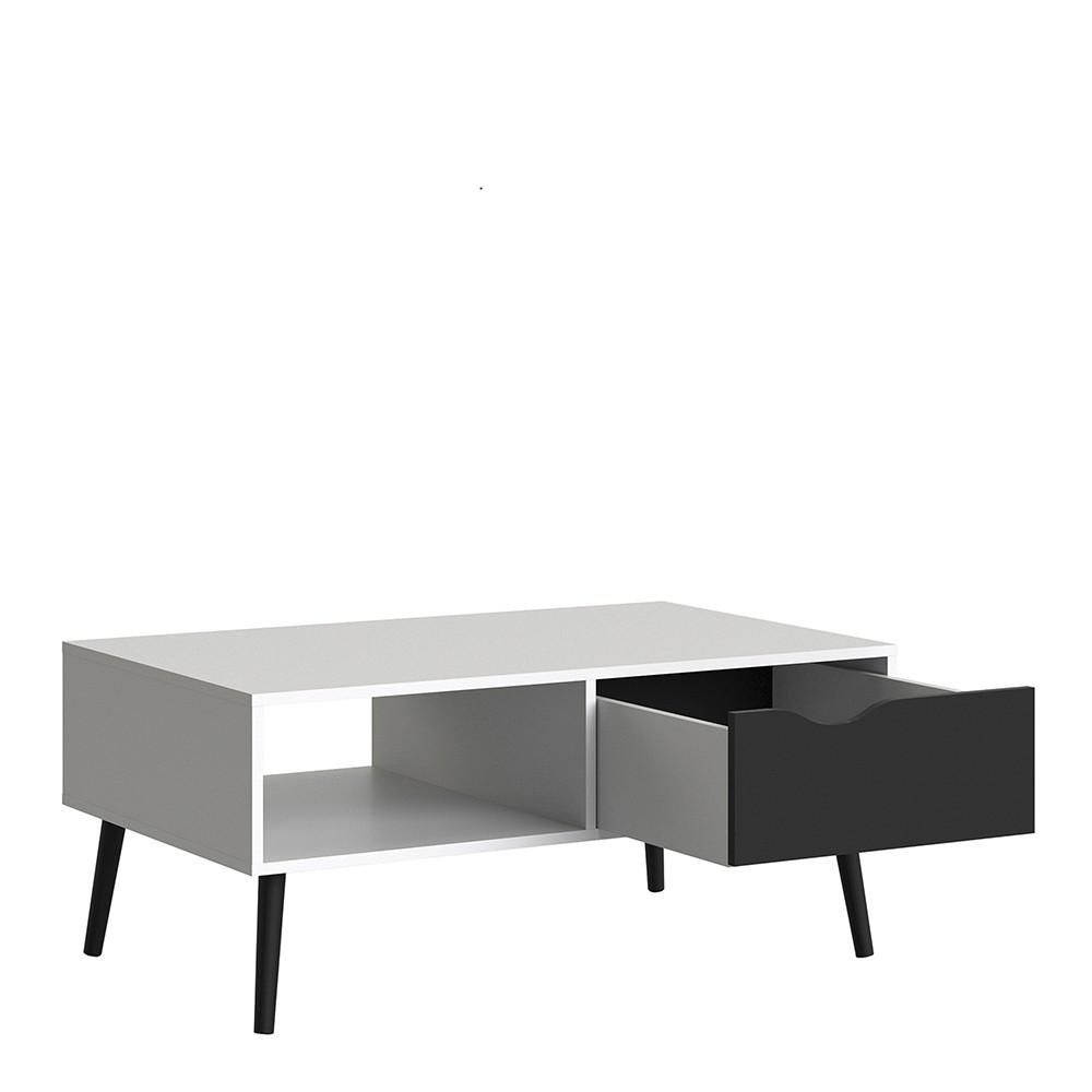 Furniture To Go Oslo Coffee Table in White and Black (7047538449GM)
