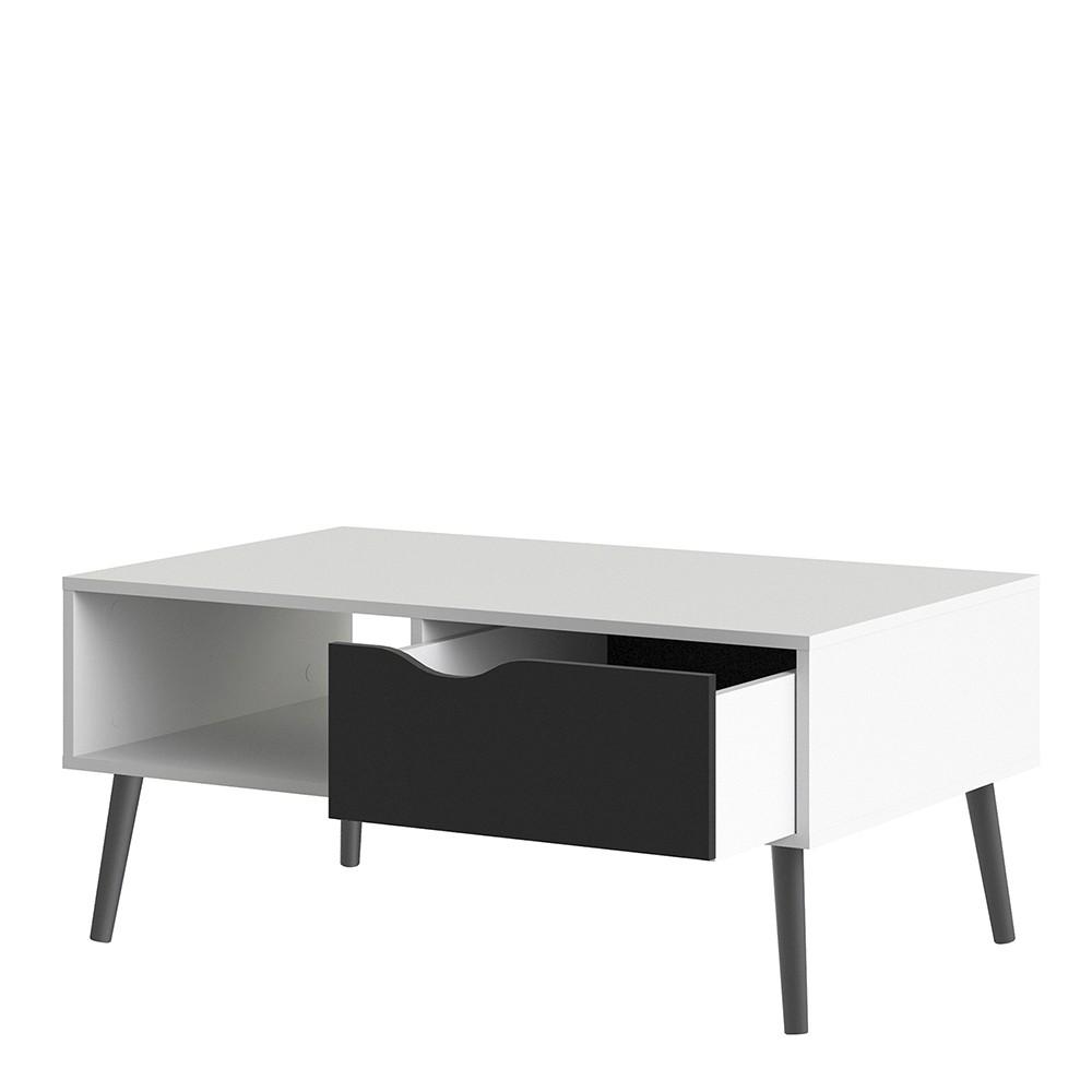 Furniture To Go Oslo Coffee Table in White and Black (7047538449GM)