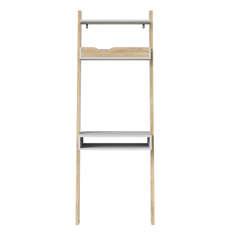 Furniture To Go Oslo Leaning Desk in White and Oak (7047538949AK)