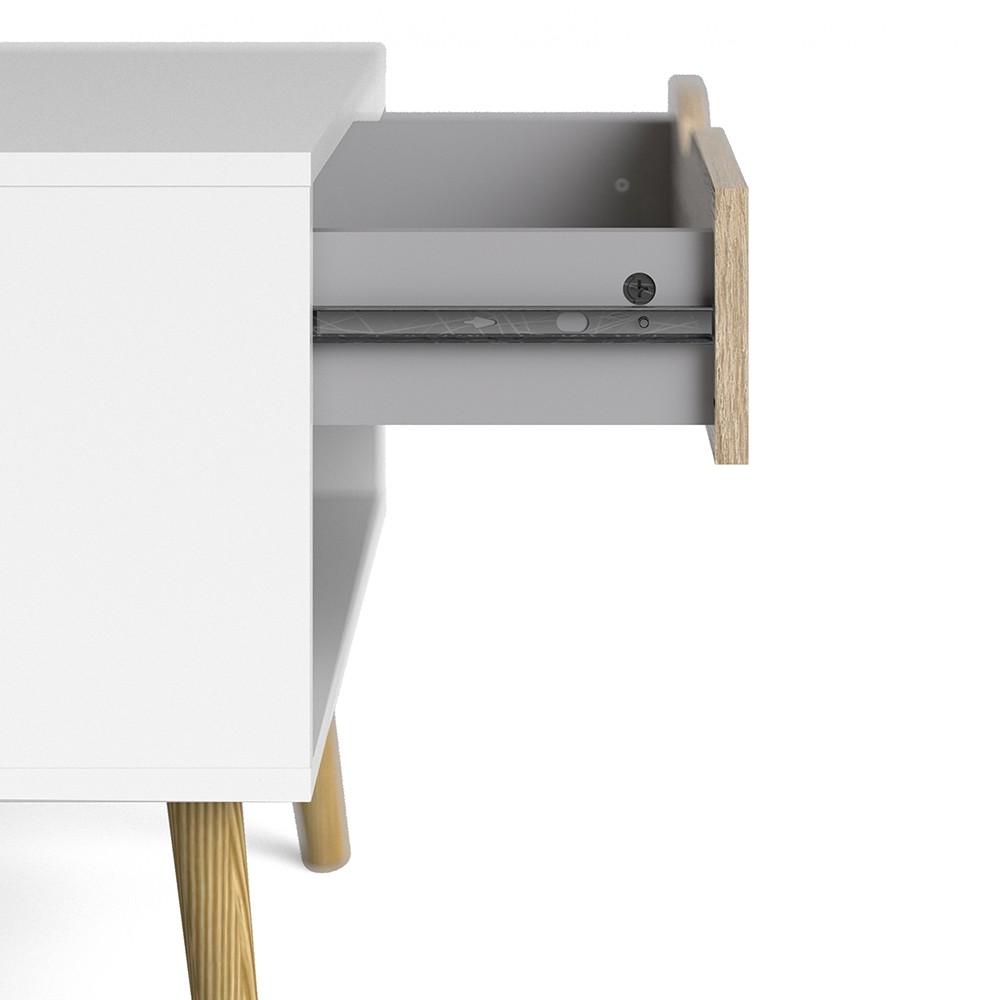 Furniture To Go Oslo Bedside Cabinet in White and Oak (7047539449AK)