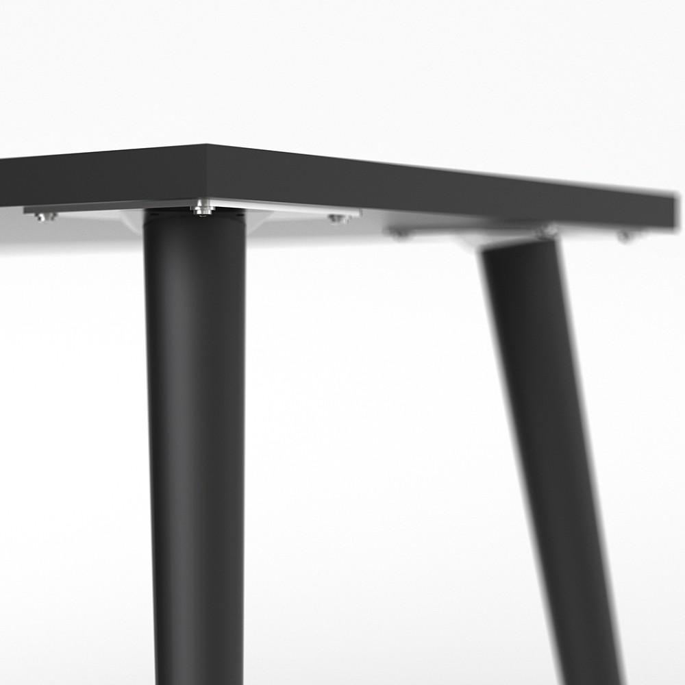 Furniture To Go Oslo Desk with Return in White and Black (7047545049GM)