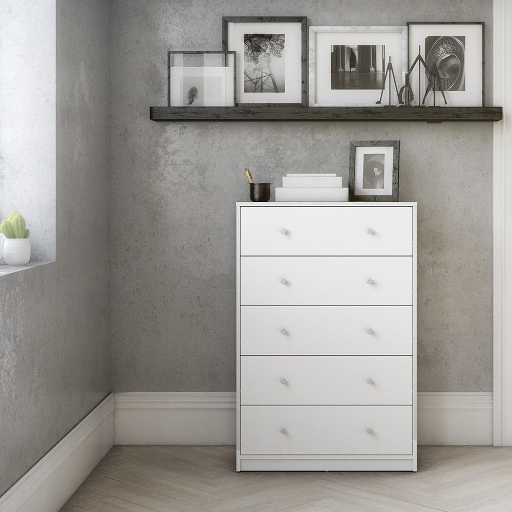 Furniture To Go May 5-Drawer Chest in White (708703294949)
