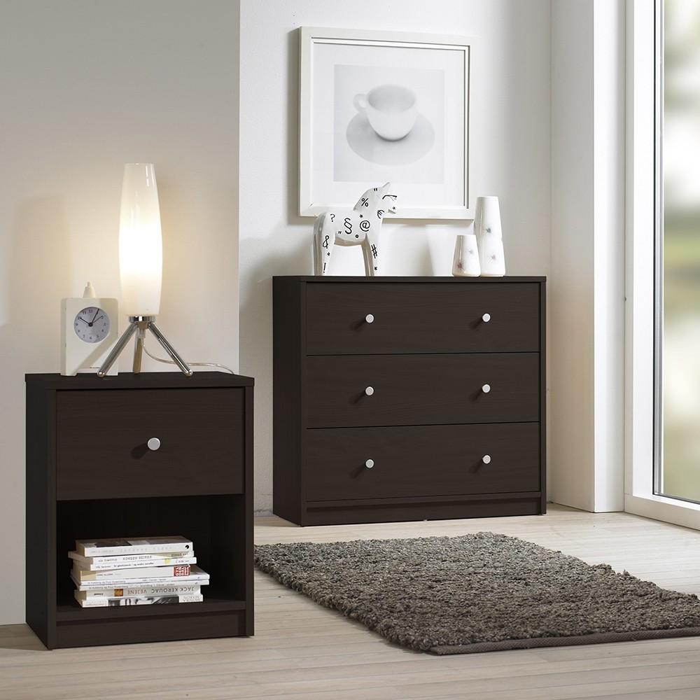 Furniture To Go May 3-Drawer Chest in Dark Walnut (7087033220)