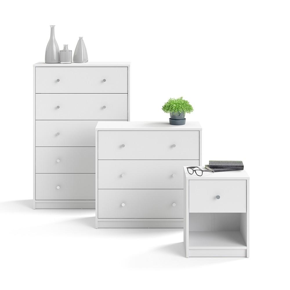 Furniture To Go May 3-Drawer Chest in White (7087033249)
