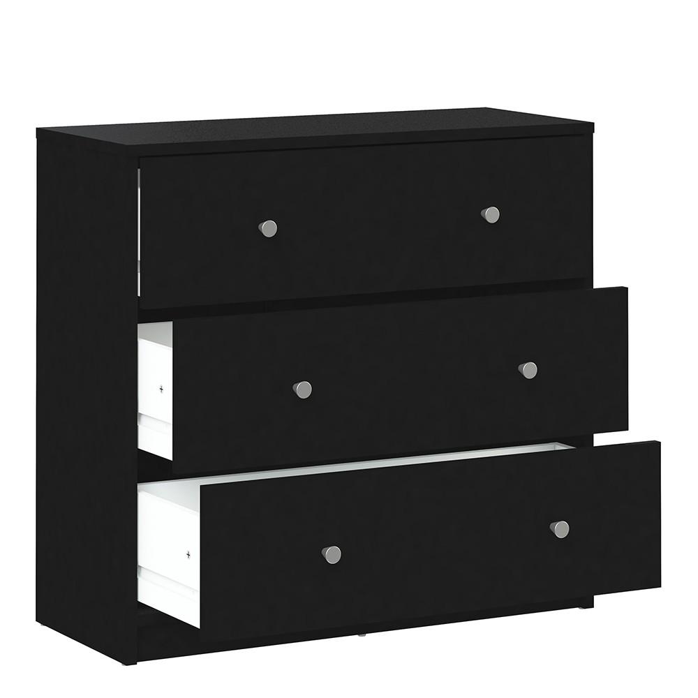 Furniture To Go May 3-Drawer Chest in Black (7087033286)