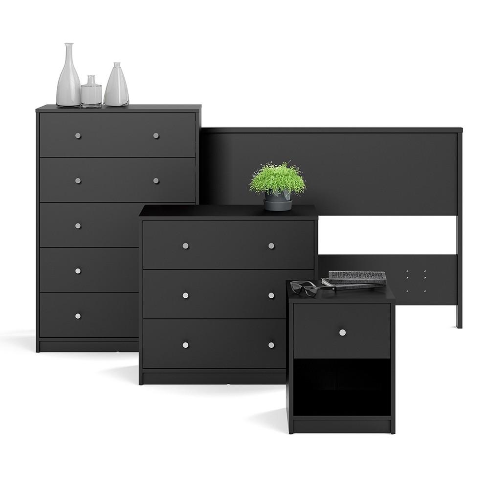Furniture To Go May 3-Drawer Chest in Black (7087033286)