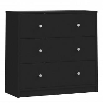 Furniture To Go May 3-Drawer Chest in Black (7087033286)