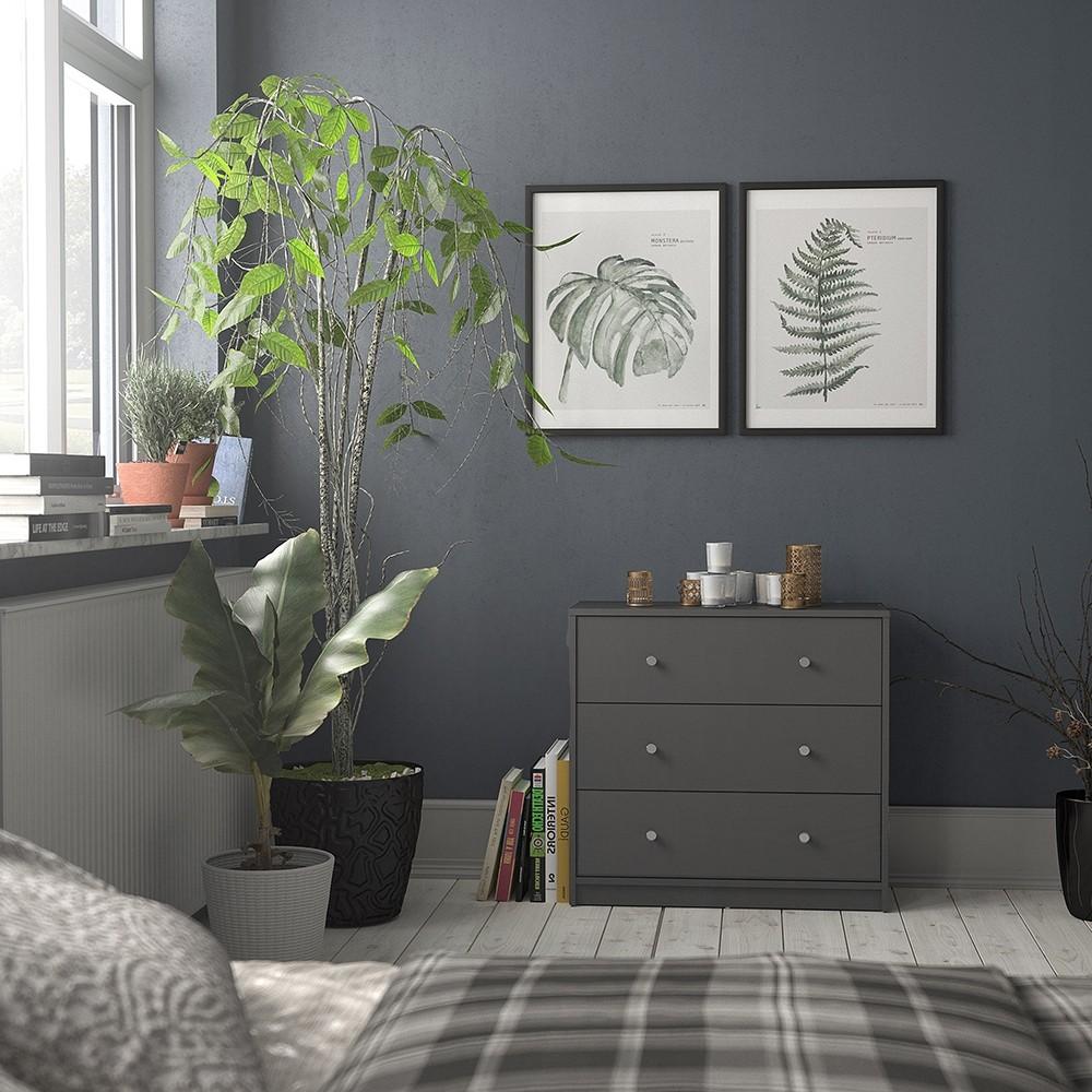 Furniture To Go May 3-Drawer Chest in Grey (70870332CN)