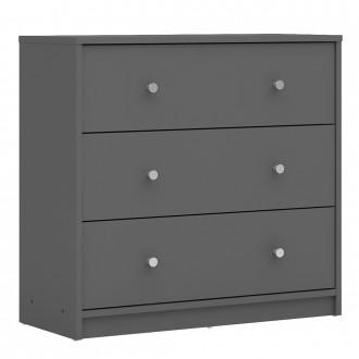 Furniture To Go May 3-Drawer Chest in Grey (70870332CN)