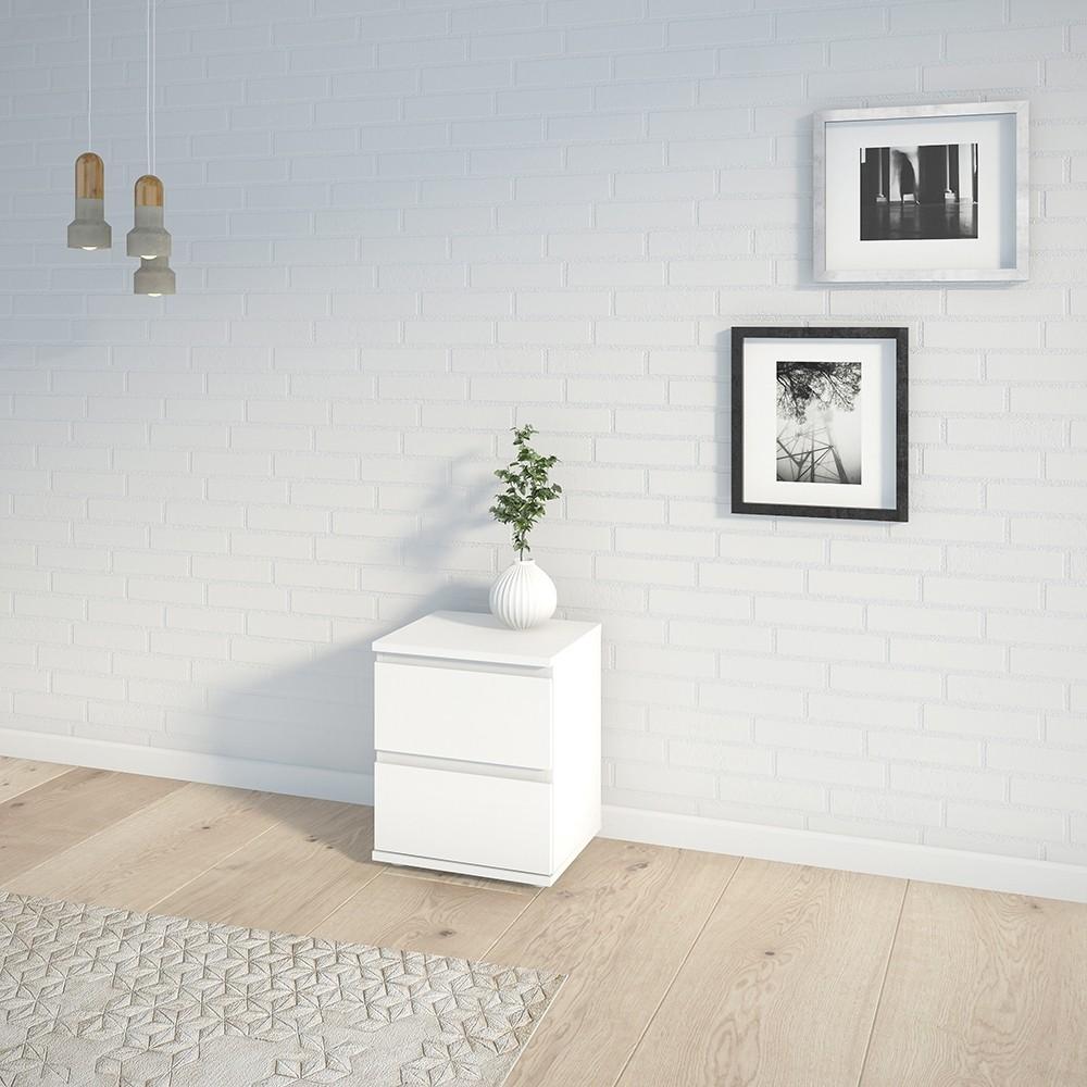 Furniture To Go Nova Bedside Cabinet in White (7097109249)
