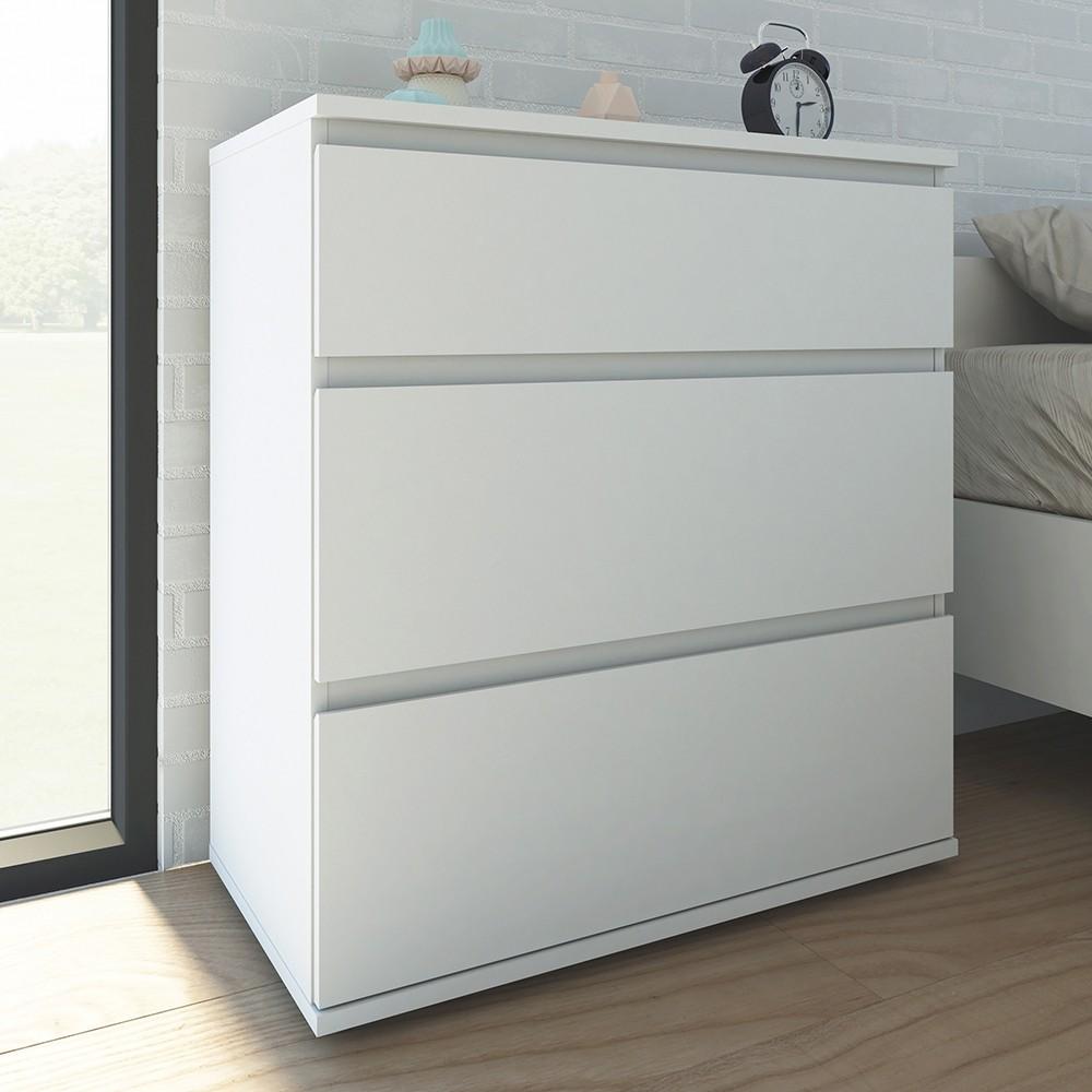 Furniture To Go Nova 3 Drawer Chest in White (7097109449)
